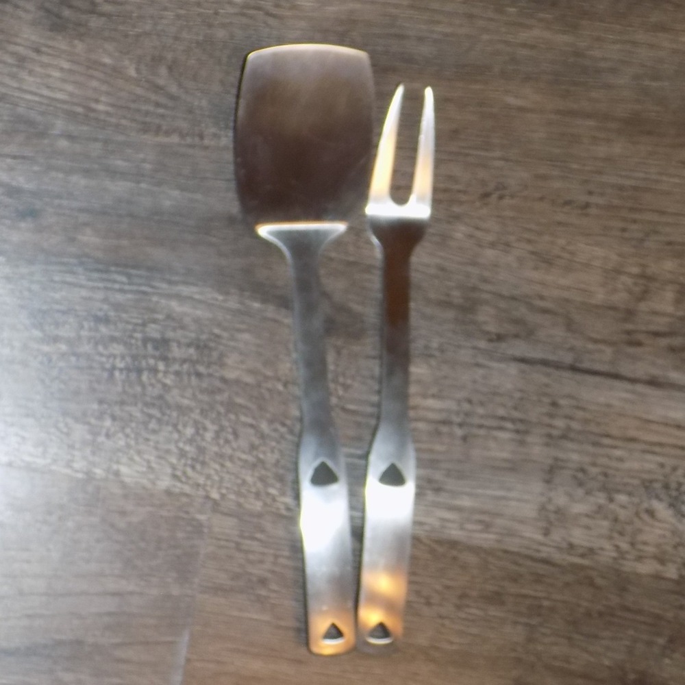 Copco Spatula & Fork Set Unisex OS Silver 18/8 Stainless Steel Kitchen‎ Tools